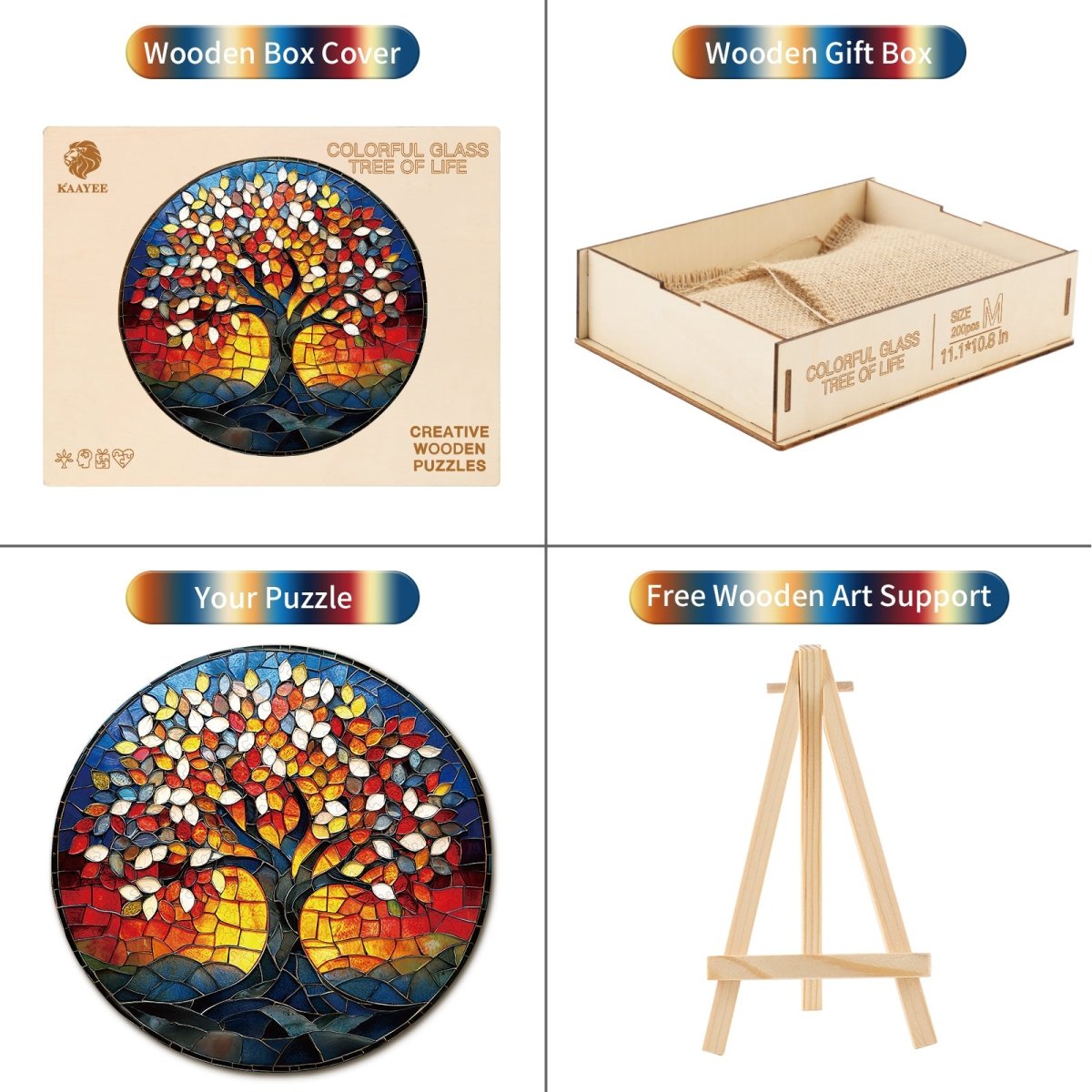 kaayee-wooden-puzzle-tree-of-life-holzpuzzle-medium-bunter-lebensbaum image 5