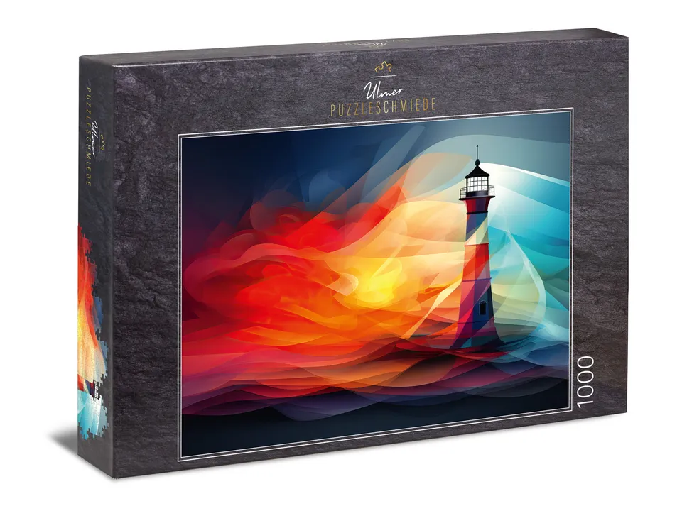 ulmer-puzzleschmiede-nebelfarben-leuchtturm-puzzle-1000-teile-nacht image 1