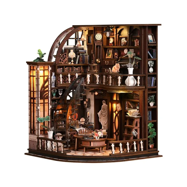 kaayee-miniature-bacchus-bookstore-diy-miniaturhaus-holz-led image 1