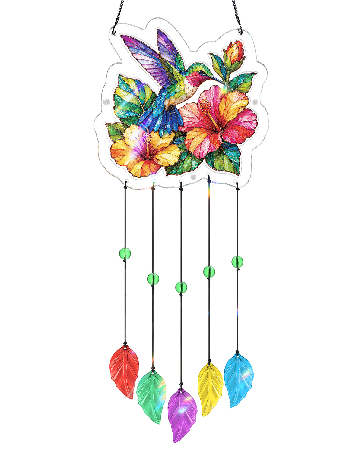 kaayee-wind-chime-kolibri-acryl-windspiel-s-bl-ten-18-cm image 1