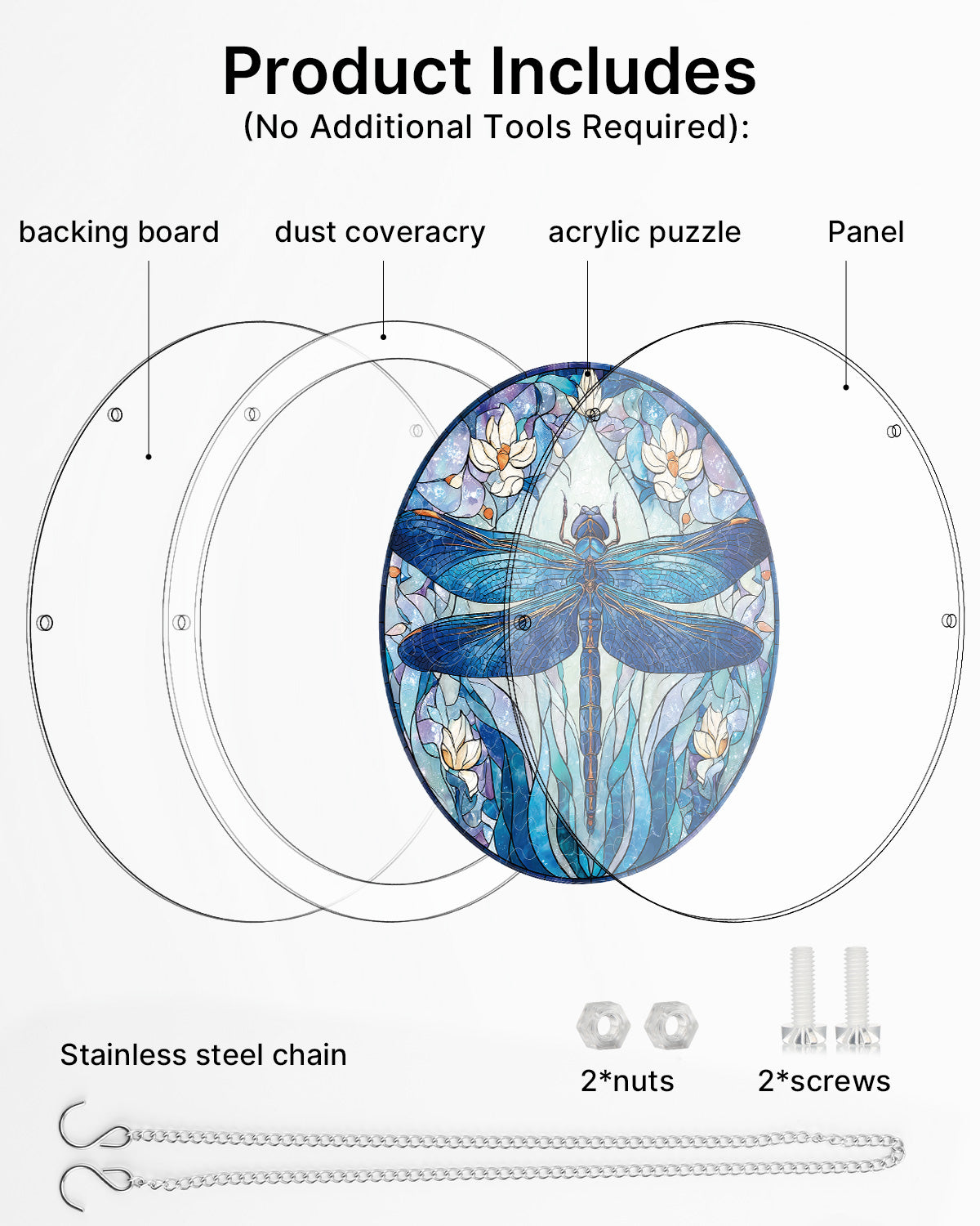 kaayee-suncatcher-puzzle-libelle-acryl-medium-fenster image 7