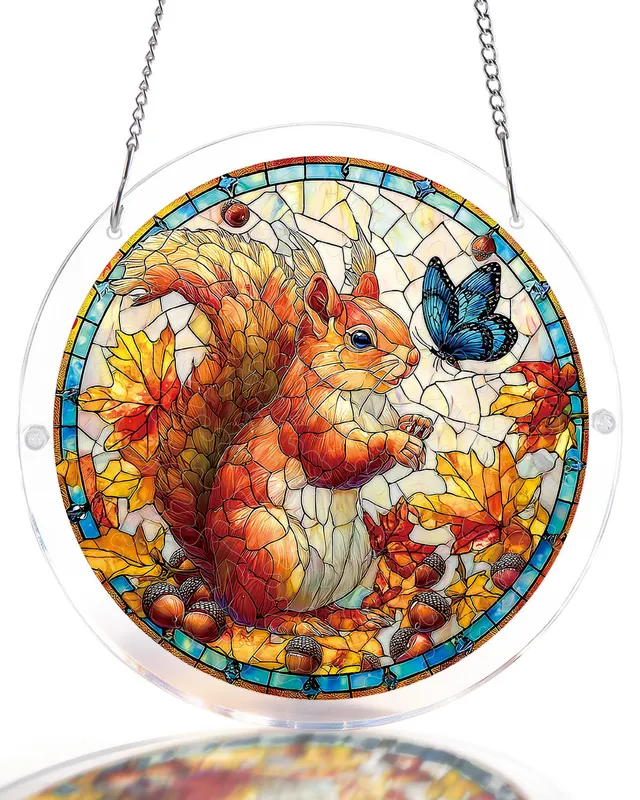 kaayee-acorn-squirrel-suncatcher-fensterbild-small-acryl image 1