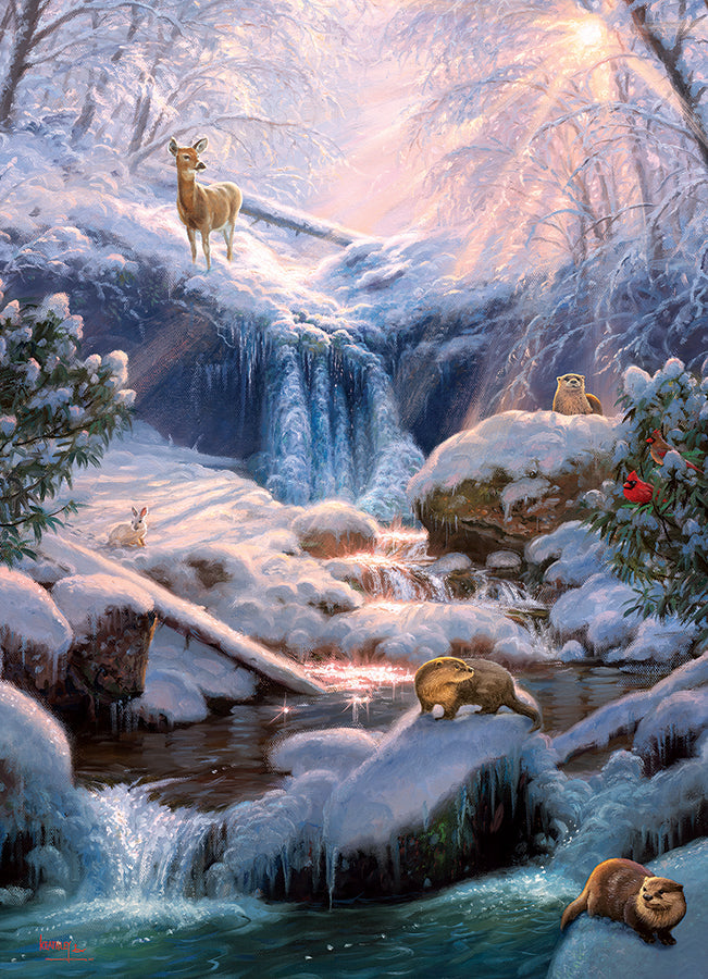 cobble-hill-1000-piece-mystic-falls-in-winter-puzzle-1000-teile-winter image 2
