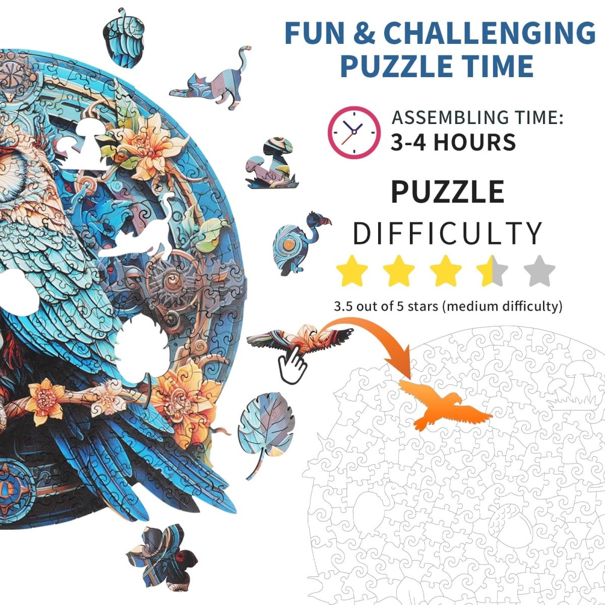kaayee-wooden-puzzle-wise-owl-holzpuzzle-medium image 4
