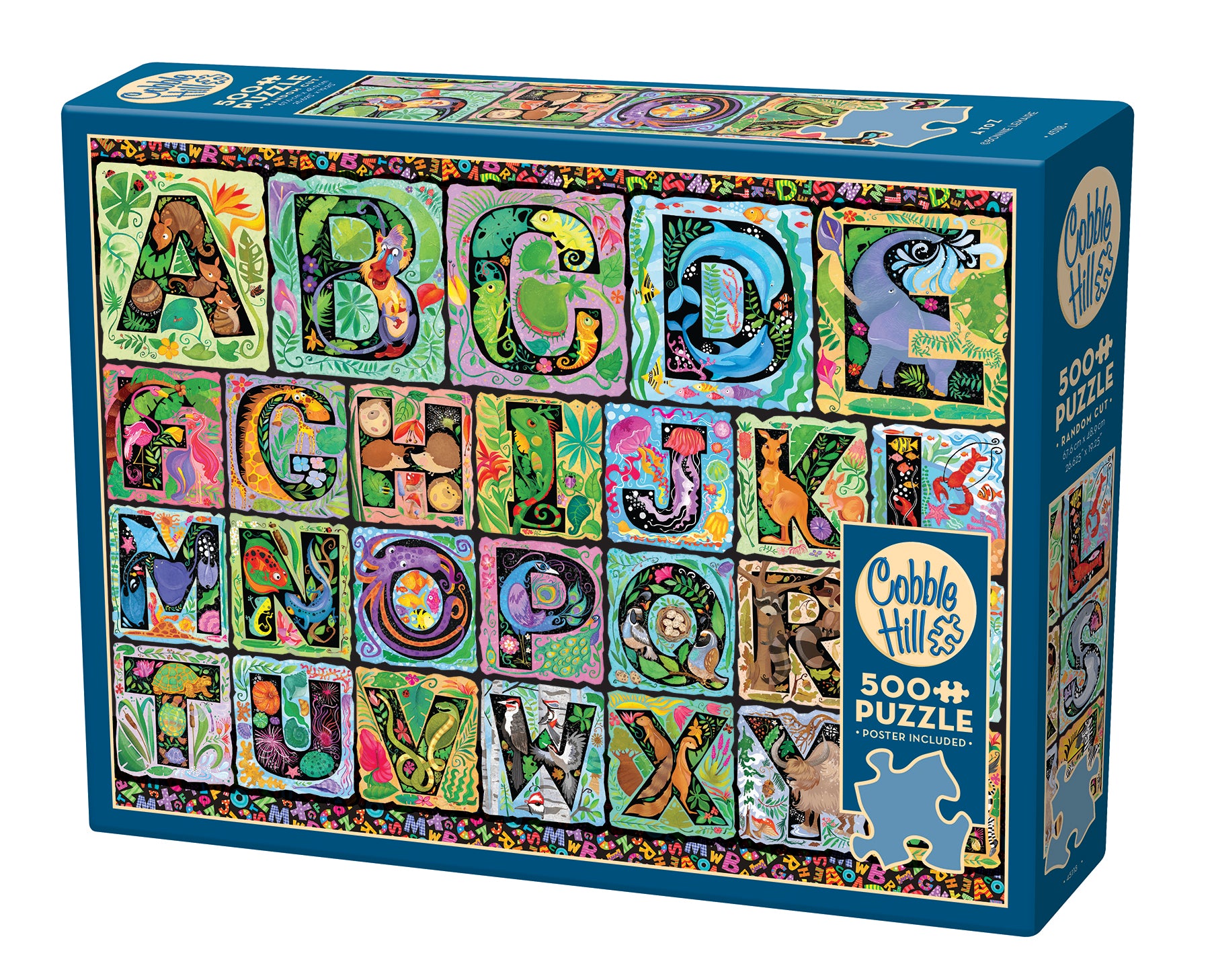 cobble-hill-500-piece-a-to-z-puzzle-500-teile-tier-collage image 1