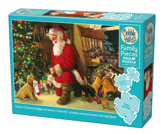 cobble-hill-santa-s-lucky-stocking-350-teile-puzzle-weihnachten image 1