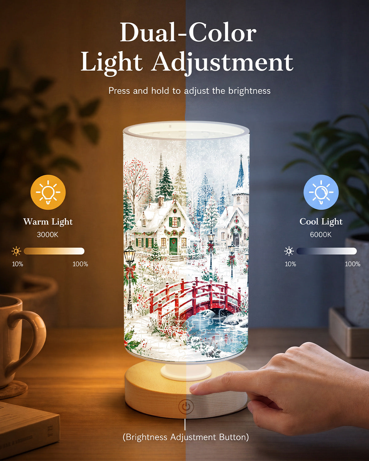 kaayee-night-light-christmas-snow-village-puzzle-lampe-acryl image 5
