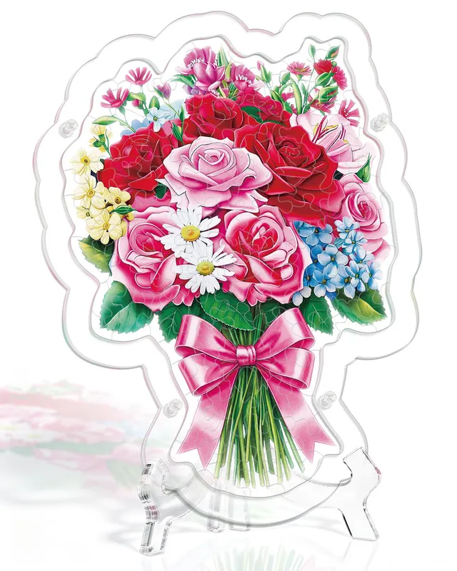kaayee-suncatcher-puzzle-romantic-flower-bouquet-acryl-blumen image 1