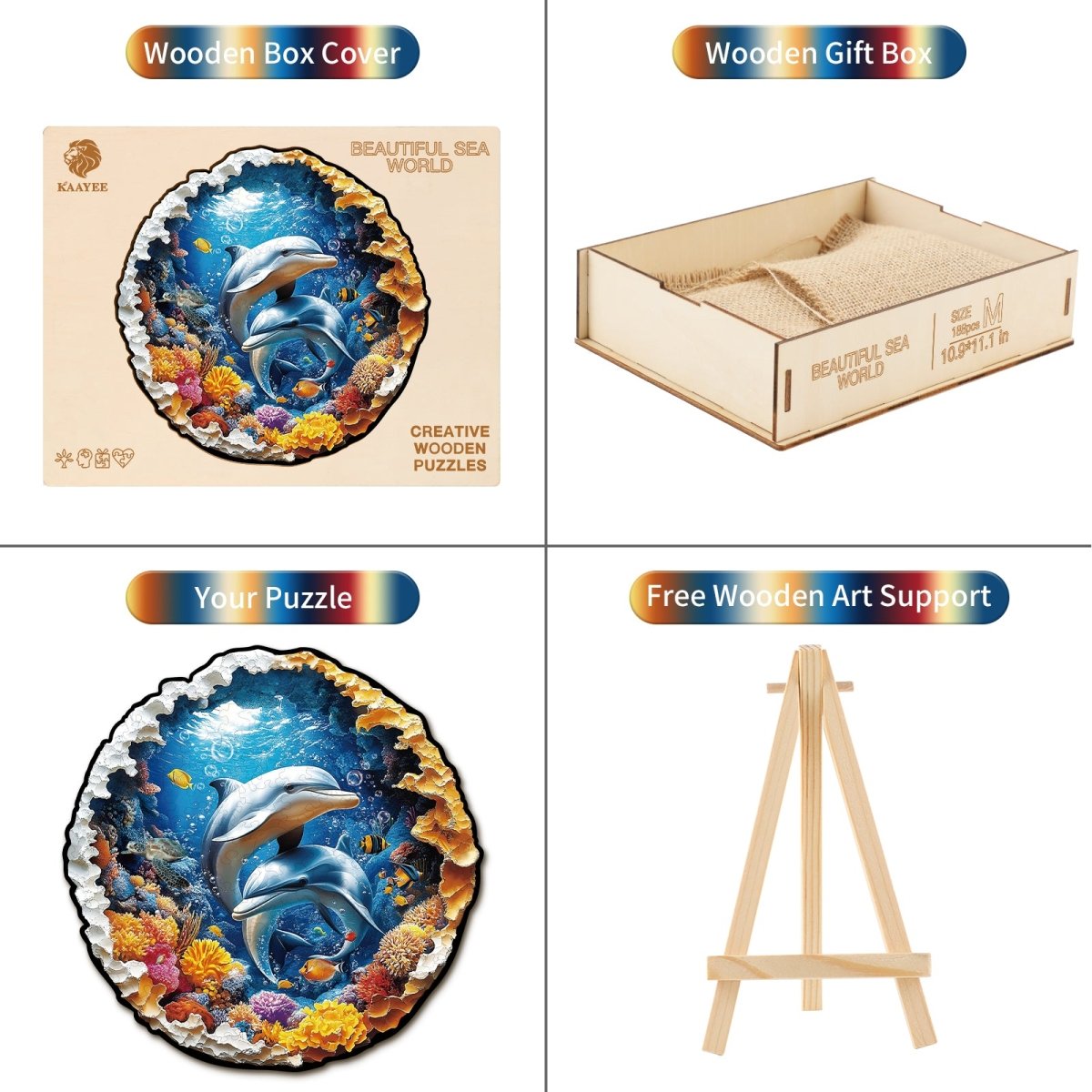 kaayee-wooden-puzzle-beautiful-sea-world-holzpuzzle-medium-delfine image 5