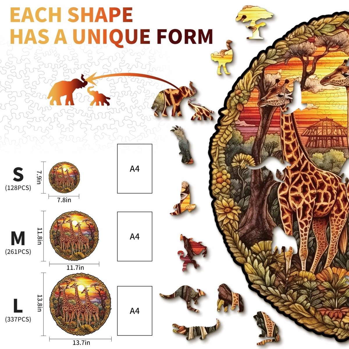 kaayee-giraffe-family-wooden-puzzle-holzpuzzle-medium-giraffe image 4