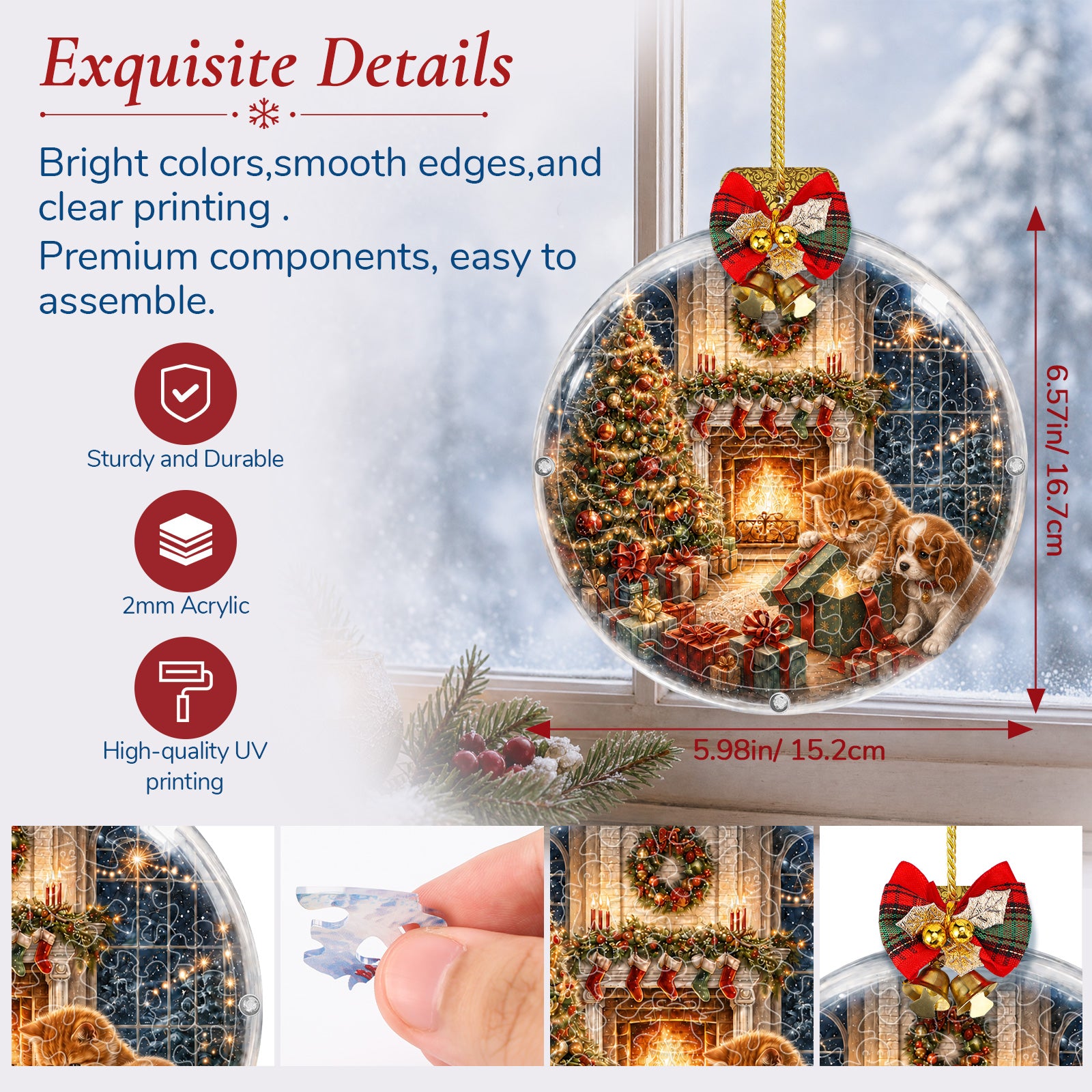 kaayee-christmas-by-the-fireplace-light-suncatcher-puzzle-mini-15-cm image 6