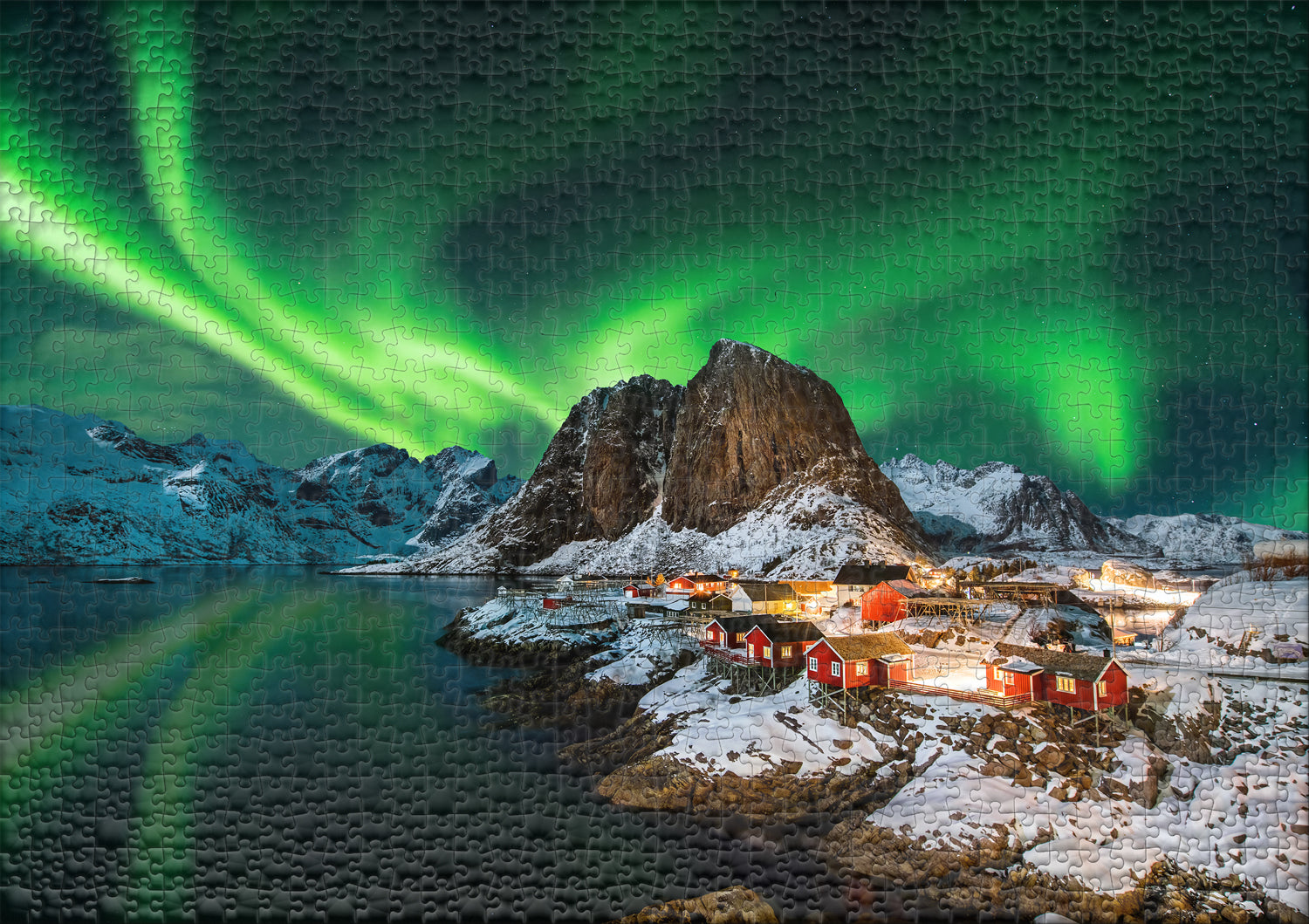 ulmer-puzzleschmiede-aurora-borealis-2000-teile-puzzle-norwegen image 2