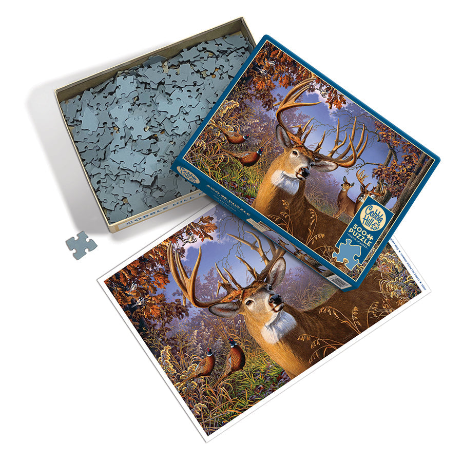 cobble-hill-500-piece-deer-and-pheasant-puzzle-500-teile-hirsch image 3