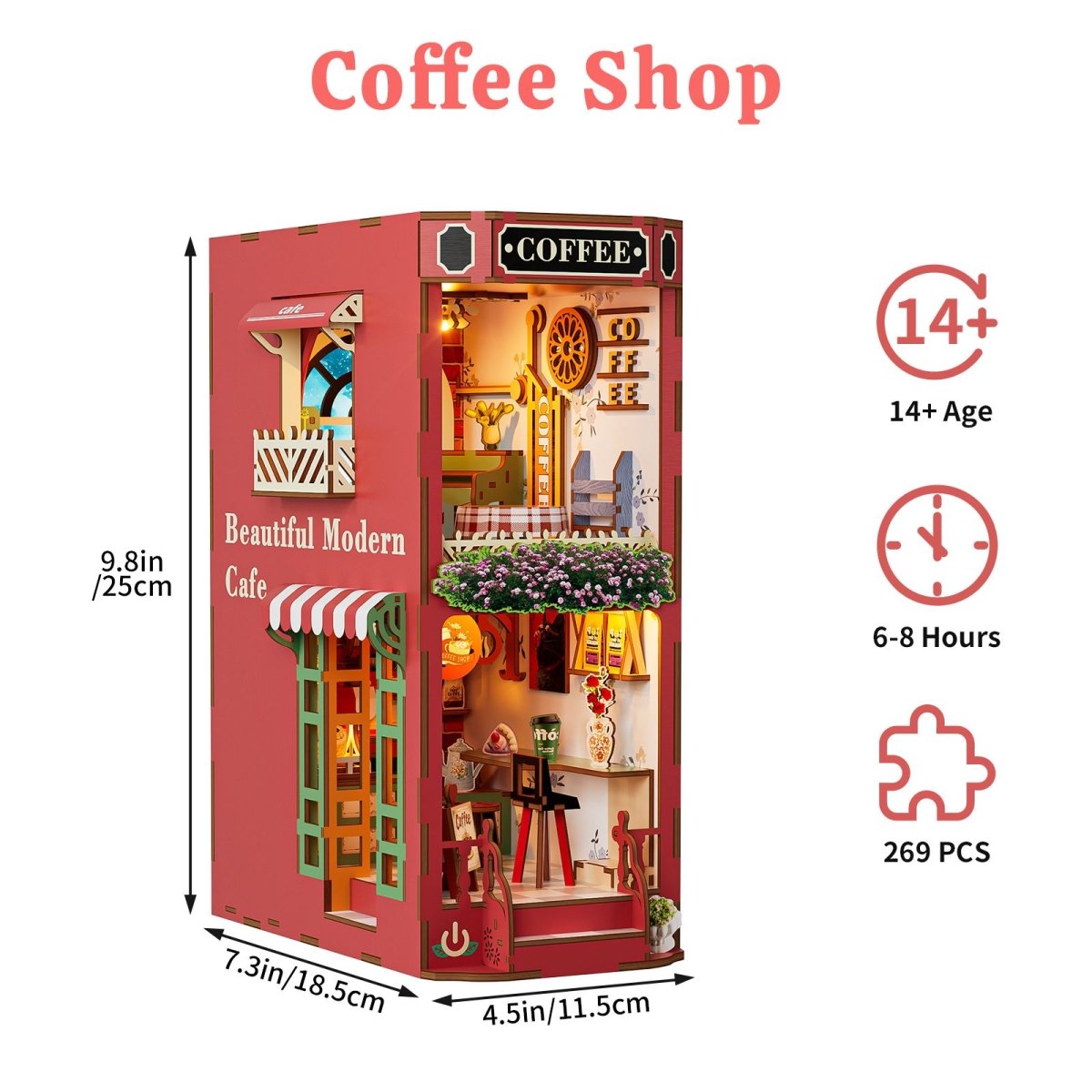 kaayee-coffee-shop-book-nook-kit-miniatur-kaffeehaus image 4