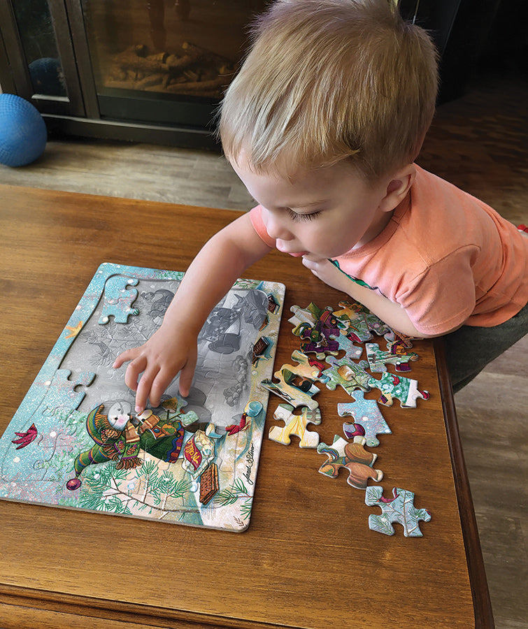cobble-hill-s-more-snowfall-tray-puzzle-35-teile-schneemann image 2