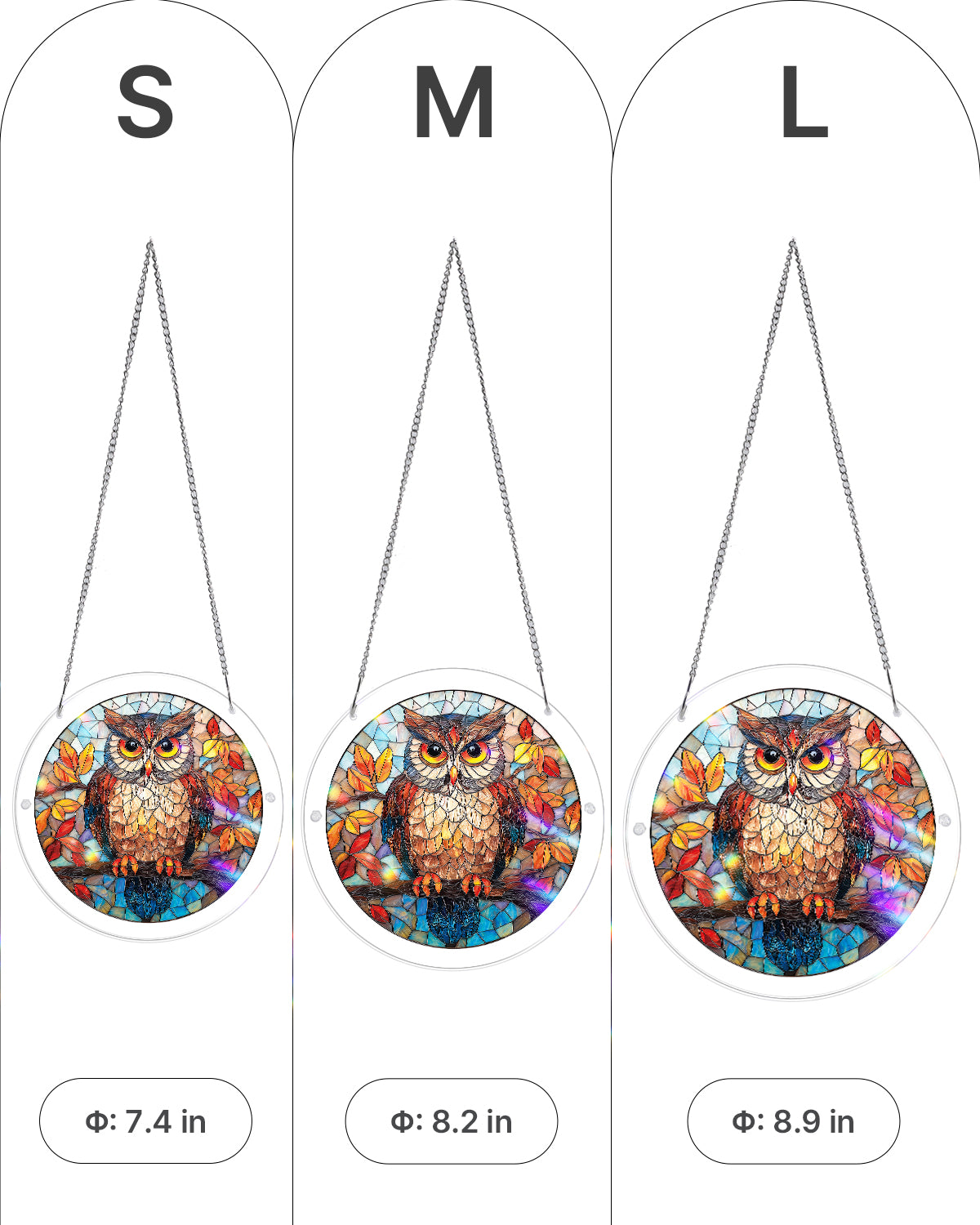 kaayee-autumn-owl-suncatcher-fensterbild-medium-20-8-cm image 5