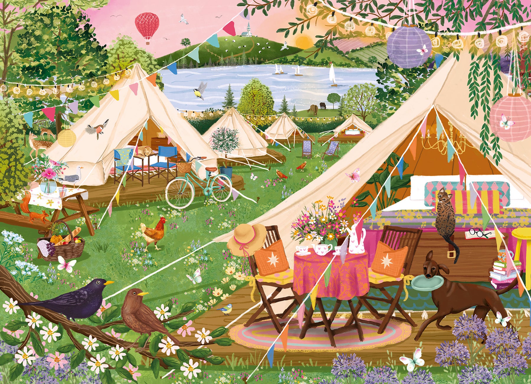 cobble-hill-glamping-puzzle-500-teile-see-camping image 2