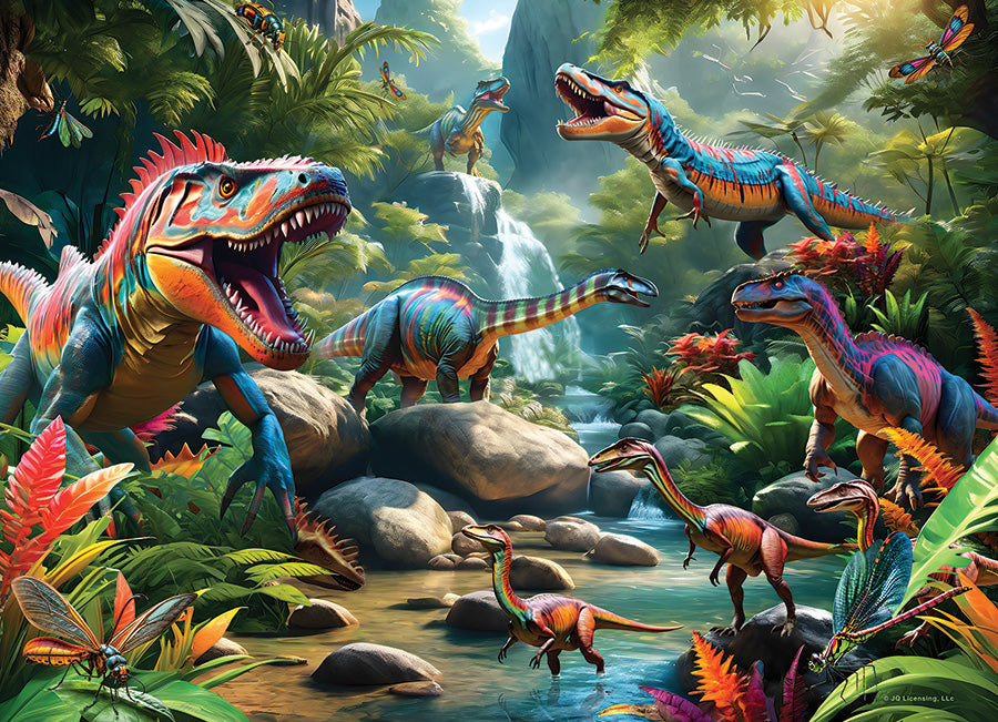 cobble-hill-500-piece-prehistoric-beasts-puzzle-500-teile-t-rex image 2