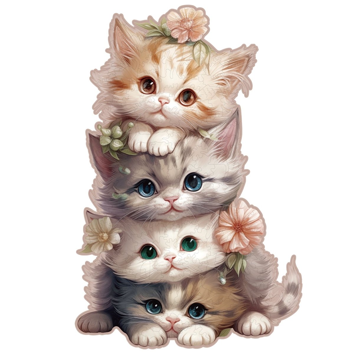 kaayee-cute-kitten-holzpuzzle-medium-katzenmotiv-holz image 1