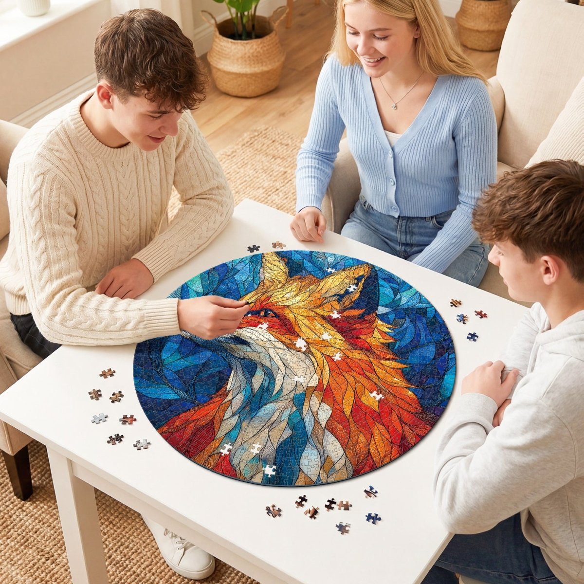 kaayee-cardboard-puzzle-fuchs-1000-teile-rund image 4