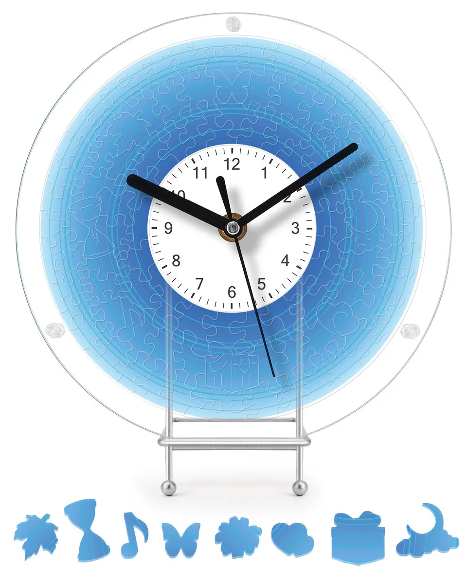 kaayee-clock-kit-gradient-blue-puzzle-uhr-acryl-regular image 1