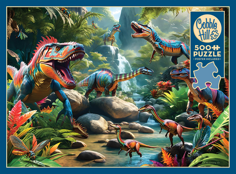 cobble-hill-500-piece-prehistoric-beasts-puzzle-500-teile-t-rex image 3
