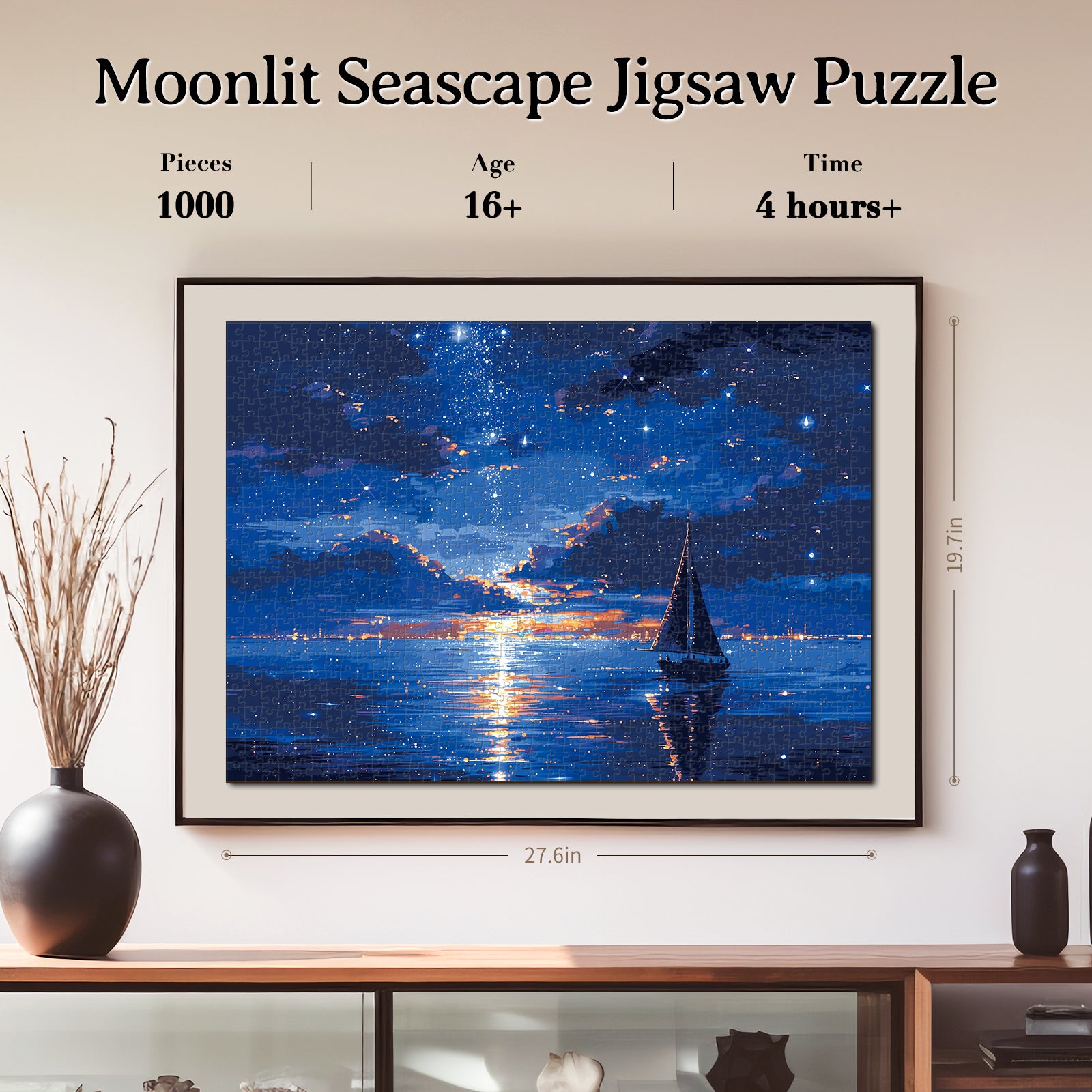 kaayee-1000-teile-puzzle-moonlit-seascape-eco-white-board image 6