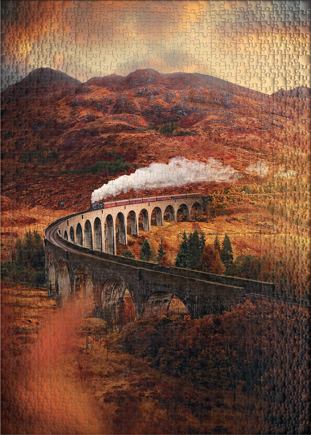 ulmer-puzzleschmiede-puzzle-500-teile-glenfinnan-viadukt-schottland image 2