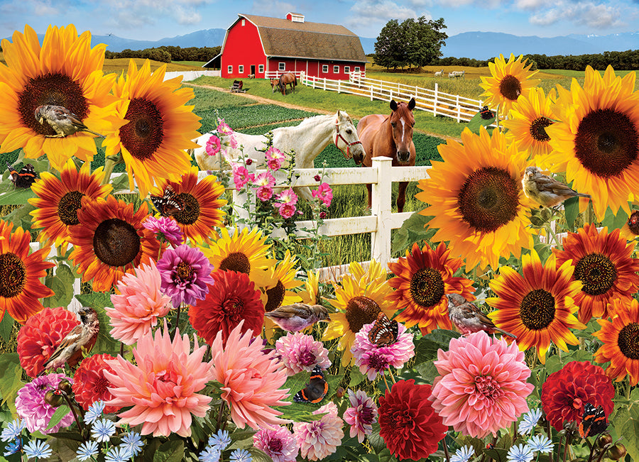 cobble-hill-sunflower-farm-puzzle-1000-teile-sonnenblumen image 2