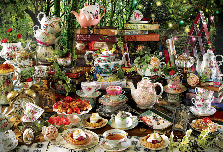 cobble-hill-2000-piece-49004-mad-hatter-s-tea-party-puzzle-2000-teile image 2