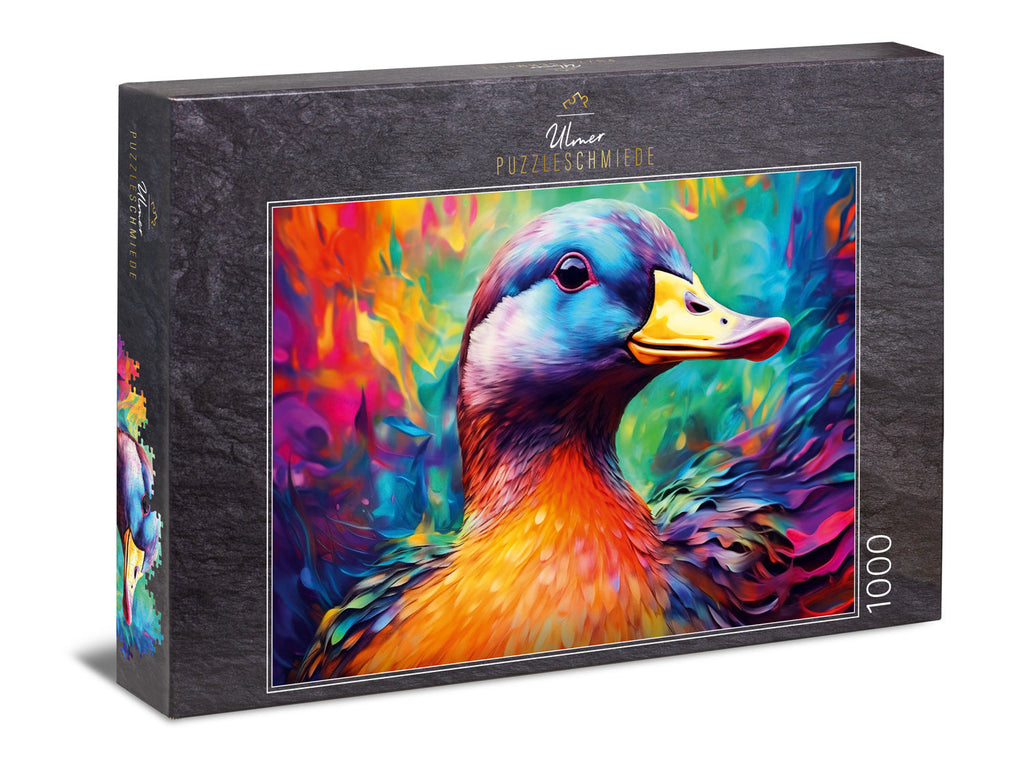 ulmer-puzzleschmiede-puzzle-1000-teile-quack-enten-puzzle-bunt image 1