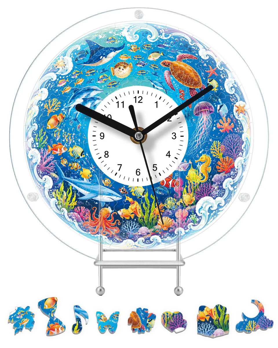 kaayee-clock-kit-undersea-adventure-puzzle-uhr-regular-size-ozean image 1