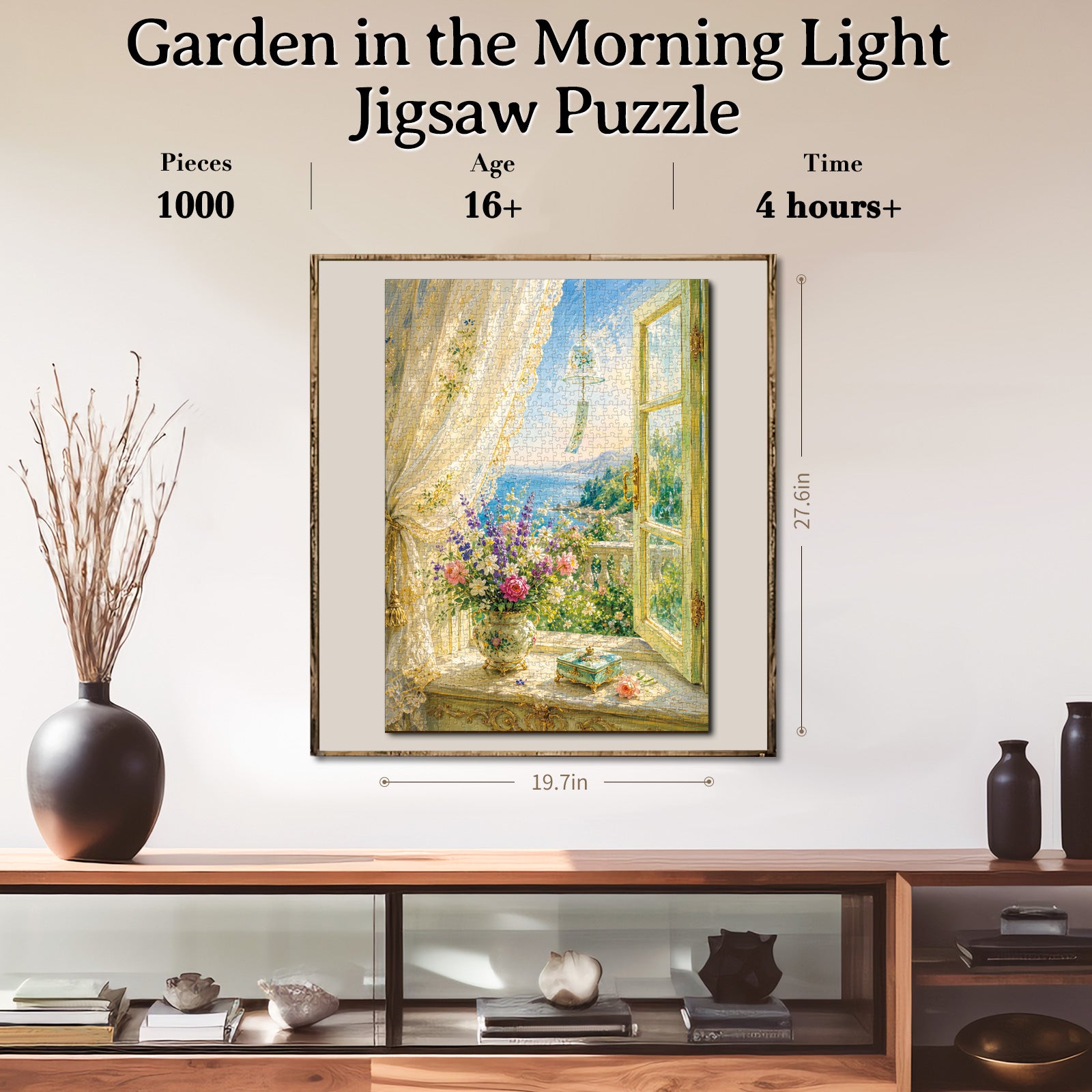 kaayee-garden-morning-light-puzzle-1000-teile-eco-white-board image 8