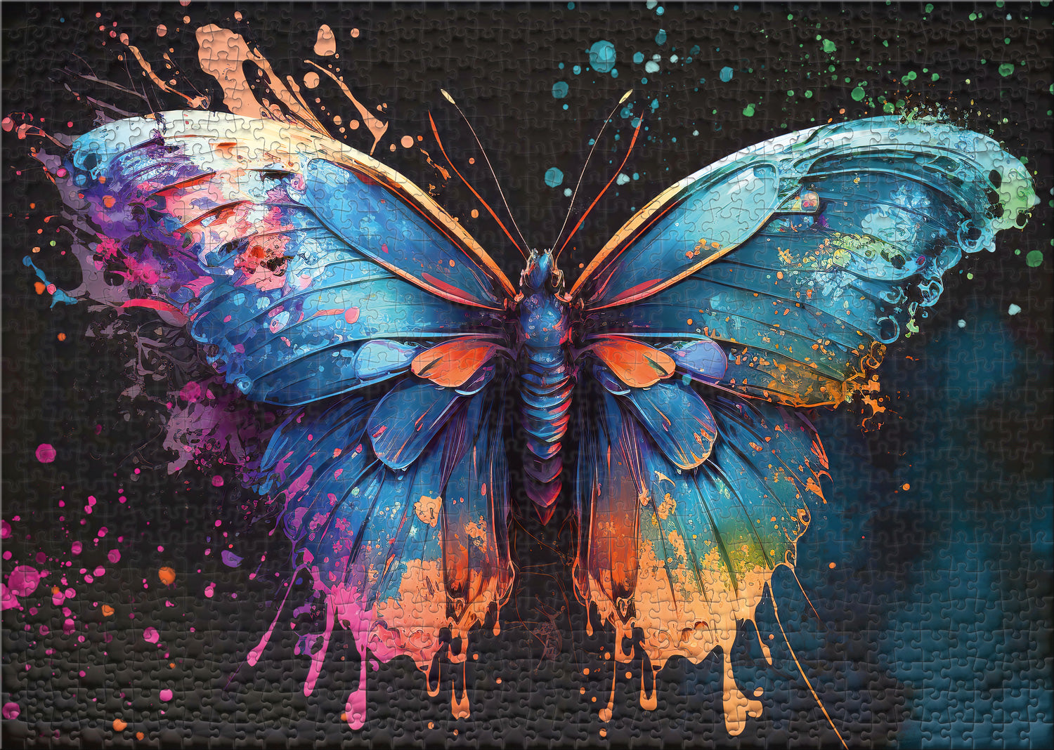 ulmer-puzzleschmiede-puzzle-2000-teile-magic-butterfly-schmetterling image 2