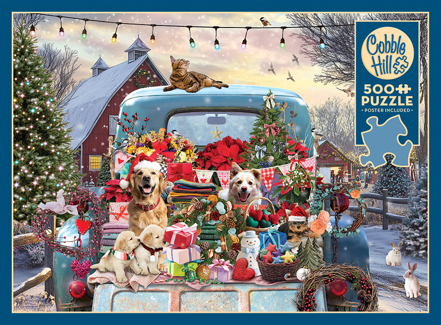 cobble-hill-500-piece-country-truck-in-winter-puzzle-500-teile image 4