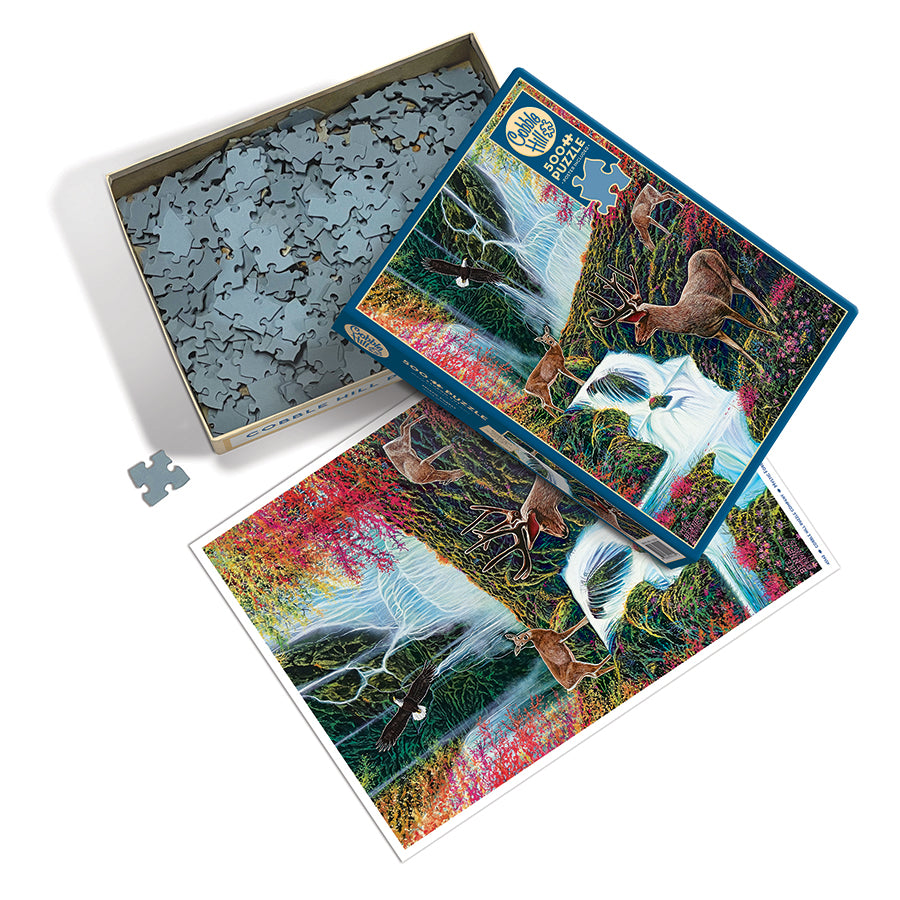 cobble-hill-500-piece-mystic-forest-puzzle-500-teile-tiere image 3