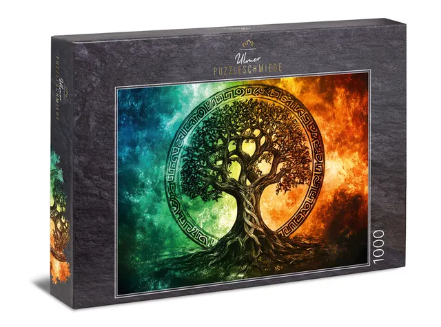 ulmer-puzzleschmiede-puzzle-1000-teile-lebensbaum-im-runenkreis-yggdrasil image 1
