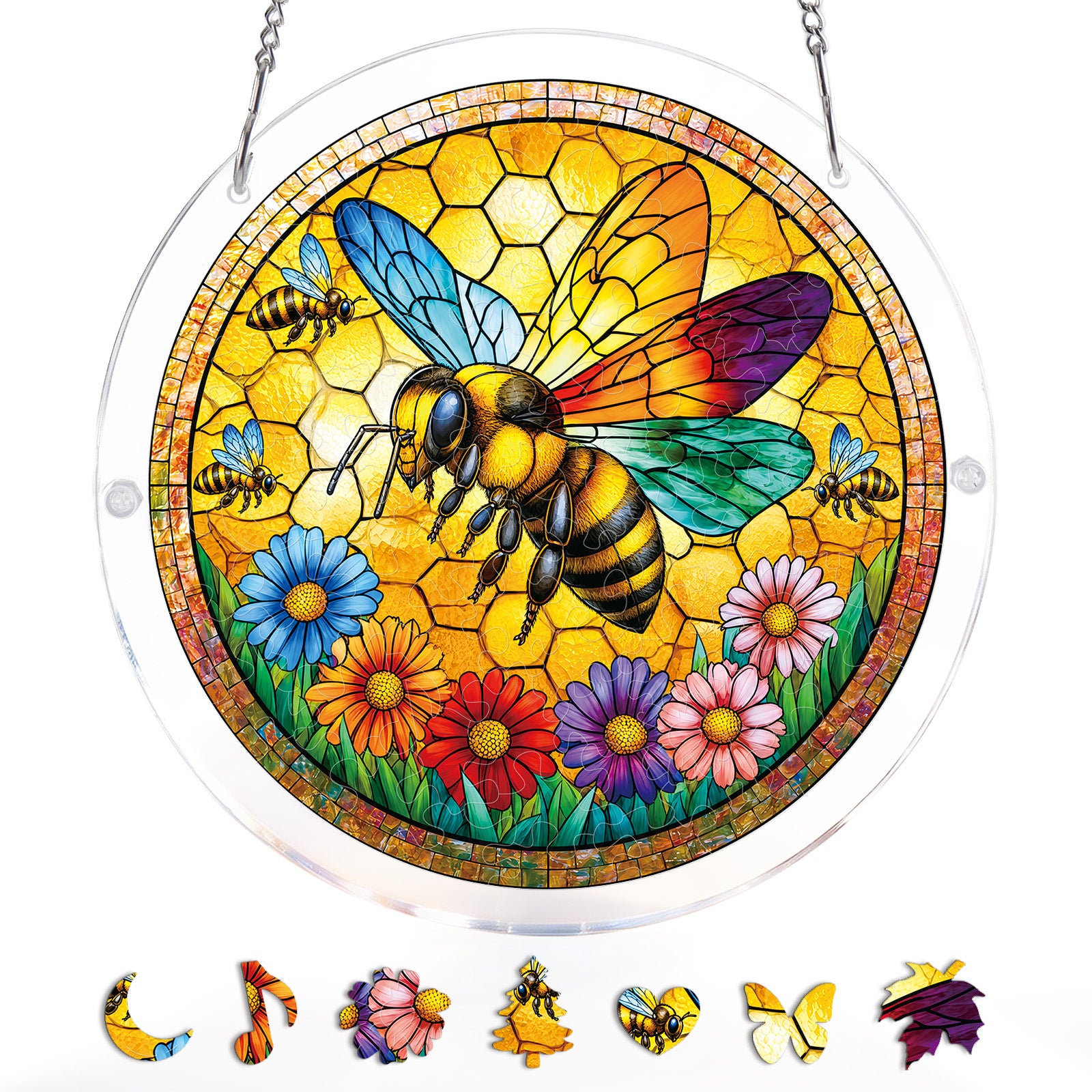 kaayee-suncatcher-puzzle-sunshine-bee-fensterbild-biene-acryl image 3