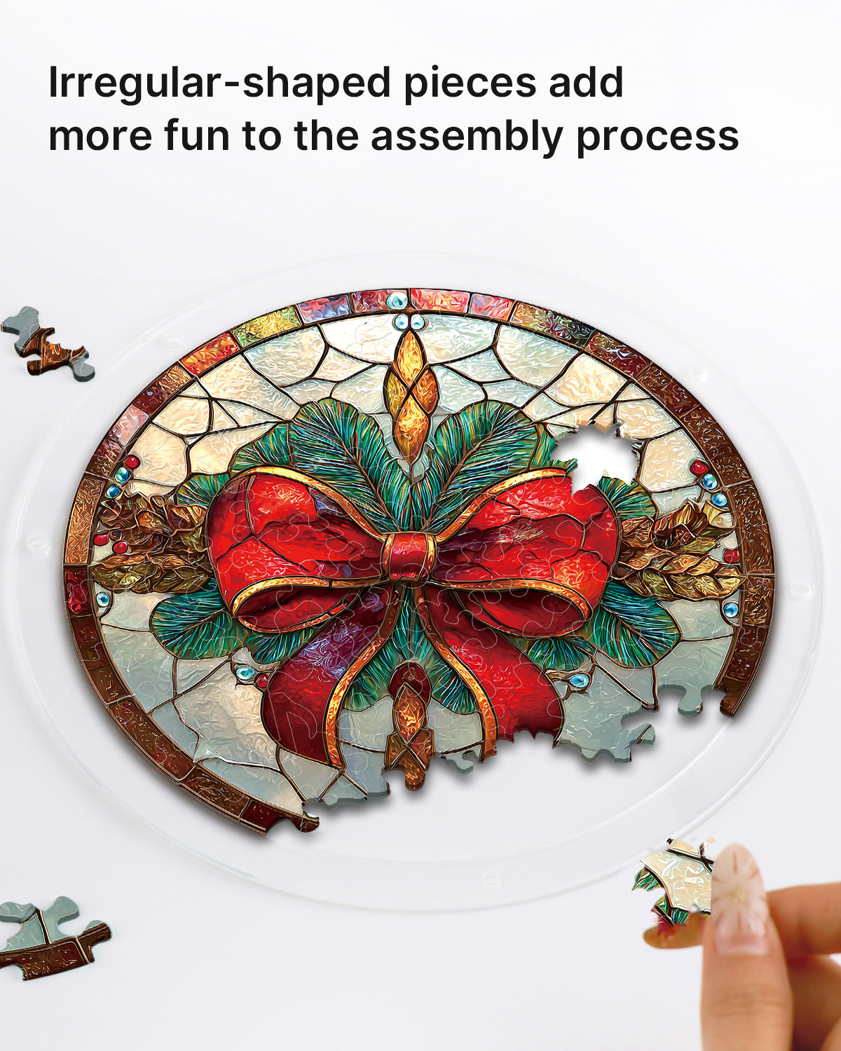 kaayee-suncatcher-puzzle-christmas-bow-fensterbild-small-18-8-cm image 2