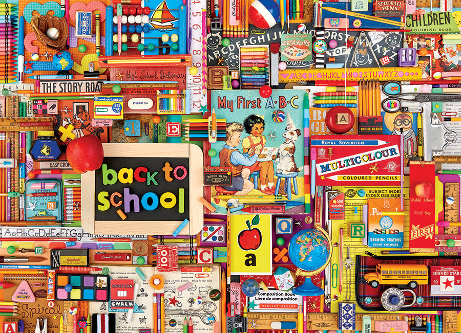 cobble-hill-1000-piece-back-to-school-puzzle-1000-teile-collage image 2