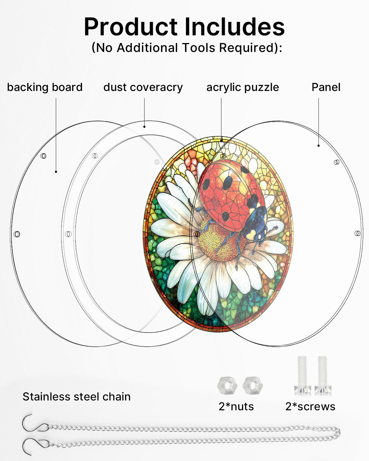 kaayee-ladybug-on-daisy-suncatcher-fensterbild-small-acryl image 6