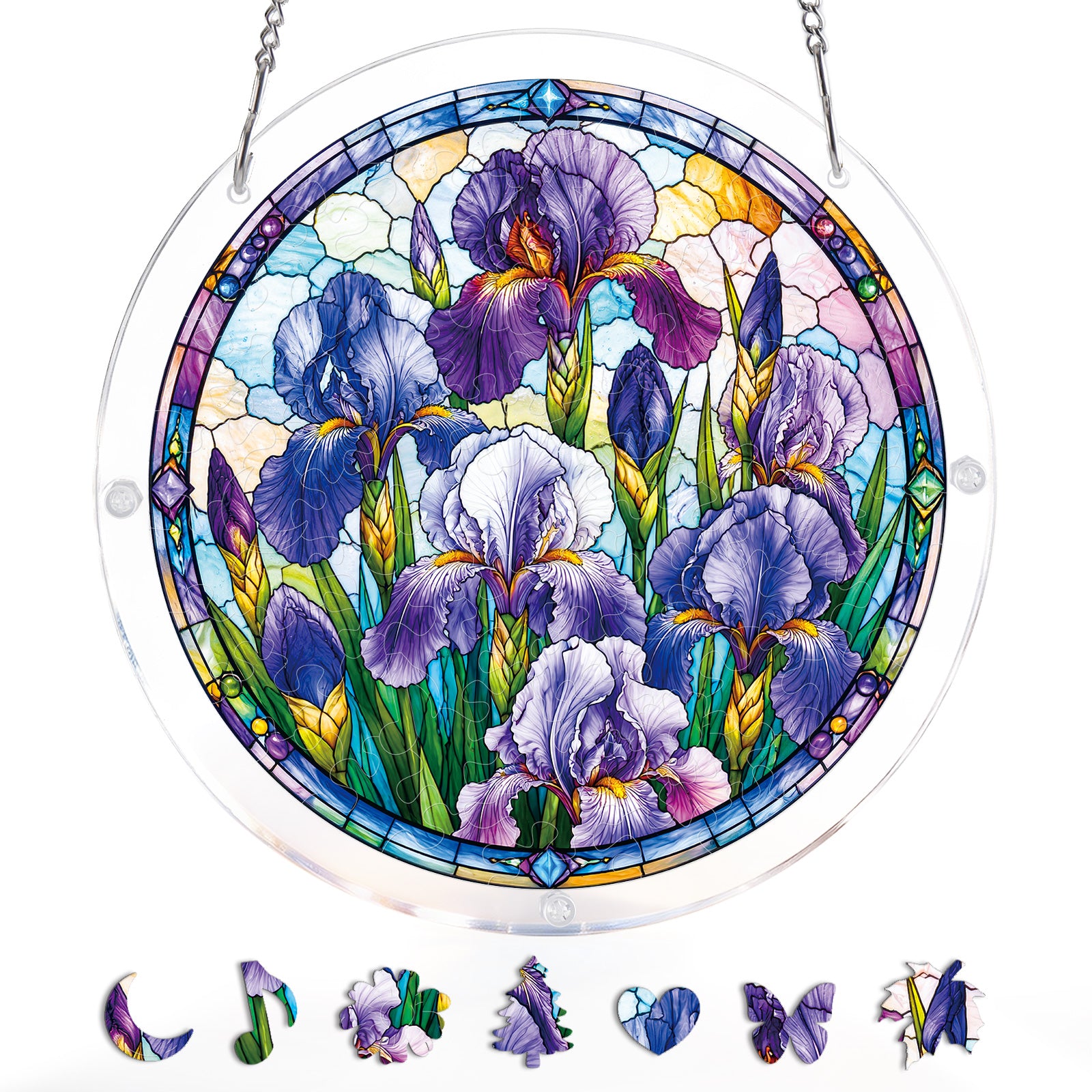 kaayee-suncatcher-puzzle-iris-morning-light-fensterbild-m-20-8-cm image 3