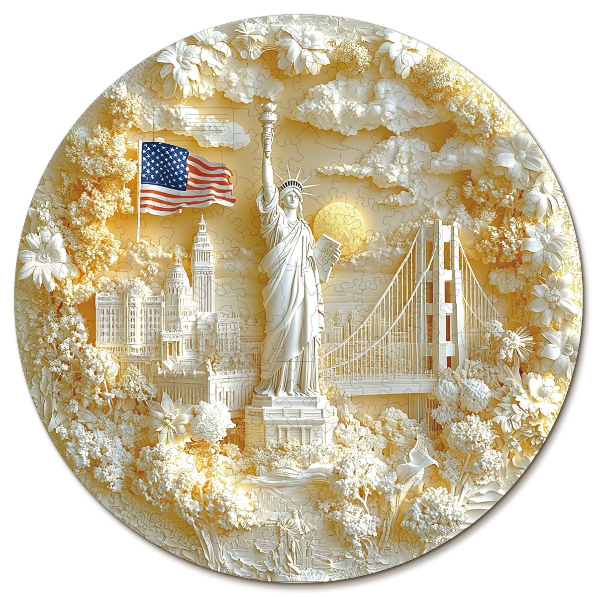 kaayee-wooden-puzzle-statue-of-liberty-holzpuzzle-medium-usa image 1
