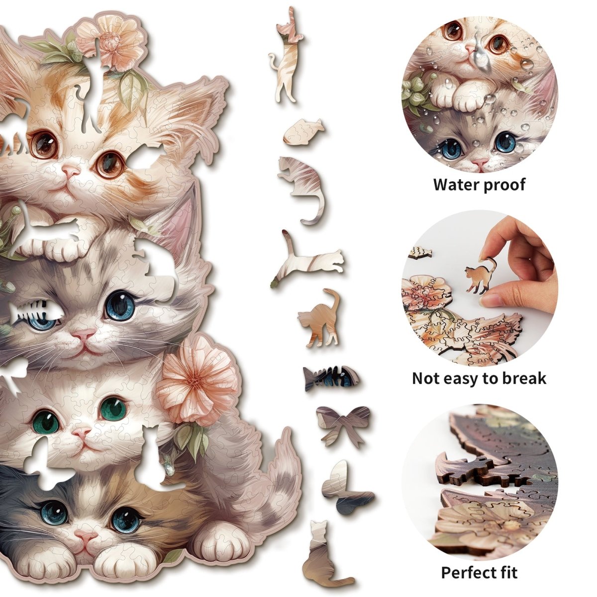 kaayee-cute-kitten-holzpuzzle-medium-katzenmotiv-holz image 2