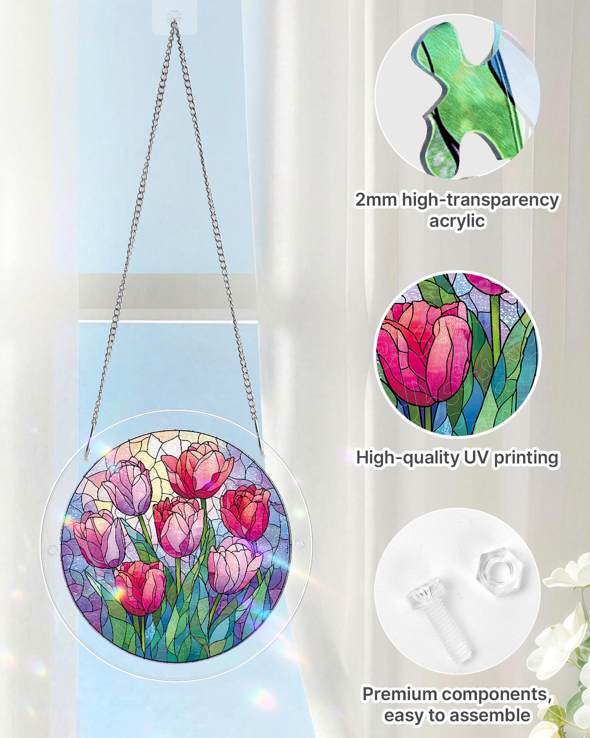 kaayee-suncatcher-puzzle-morning-glow-tulips-mittel-acryl image 4