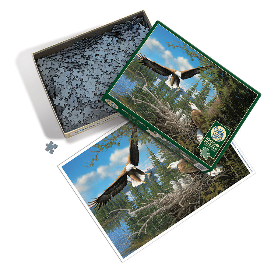 cobble-hill-1000-piece-nesting-eagles-puzzle-1000-teile-adler image 3