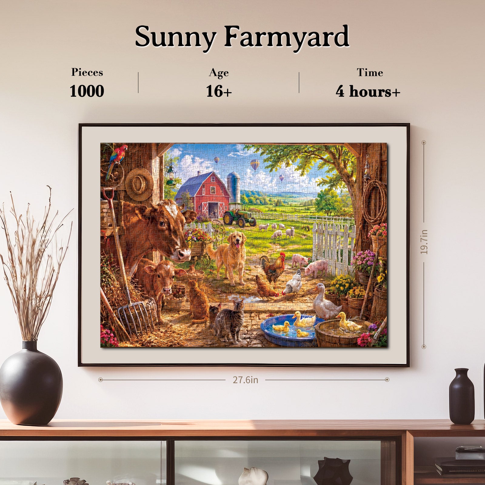 kaayee-sunny-farmyard-1000-teile-puzzle-eco-white-board-bauernhof image 7