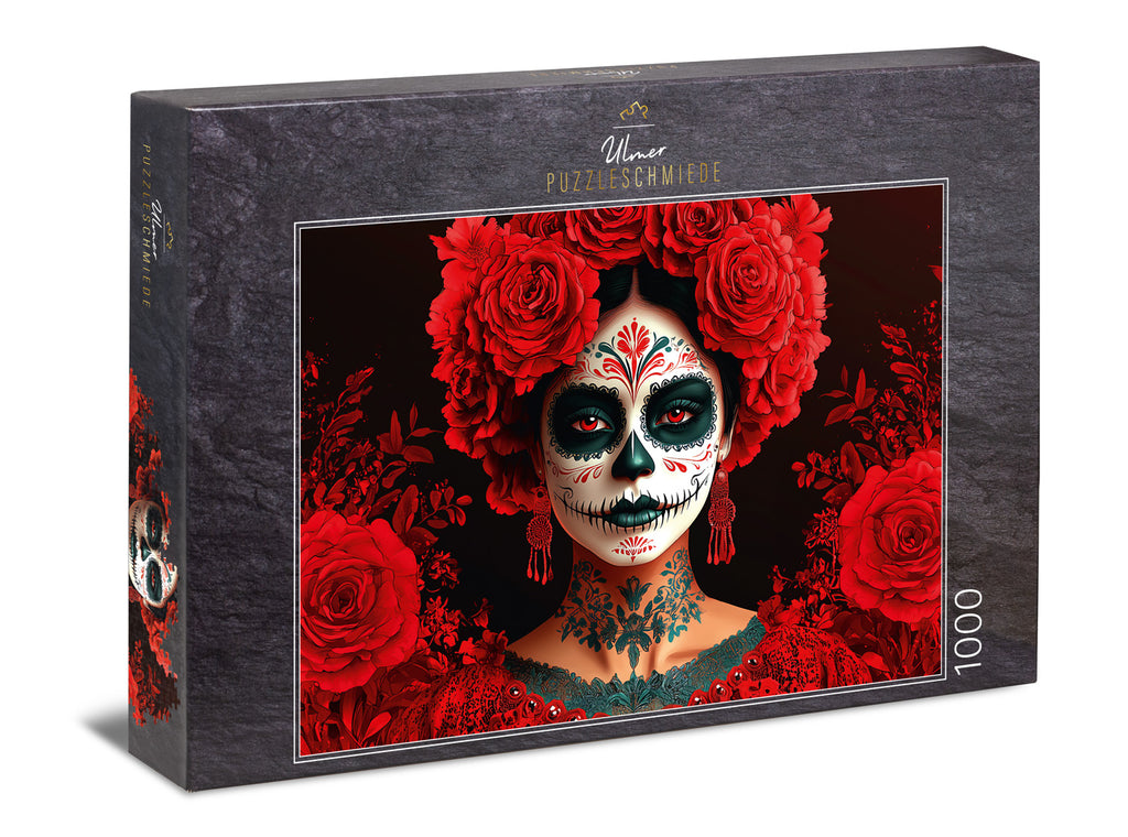 ulmer-puzzleschmiede-puzzle-1000-teile-dia-de-los-muertos-portr-t-2 image 1