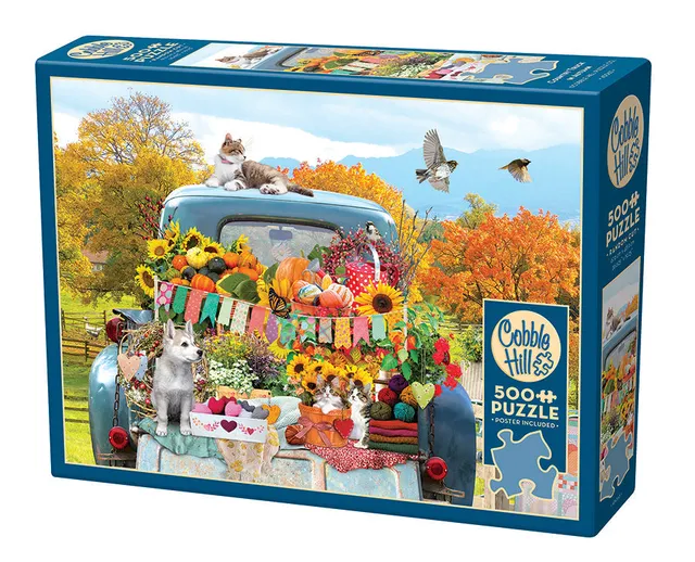 cobble-hill-500-piece-country-truck-in-autumn-puzzle-500-teile image 1