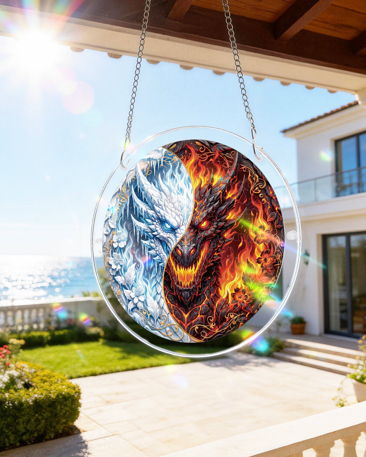 kaayee-suncatcher-twin-dragon-realm-fensterbild-acryl-m image 8
